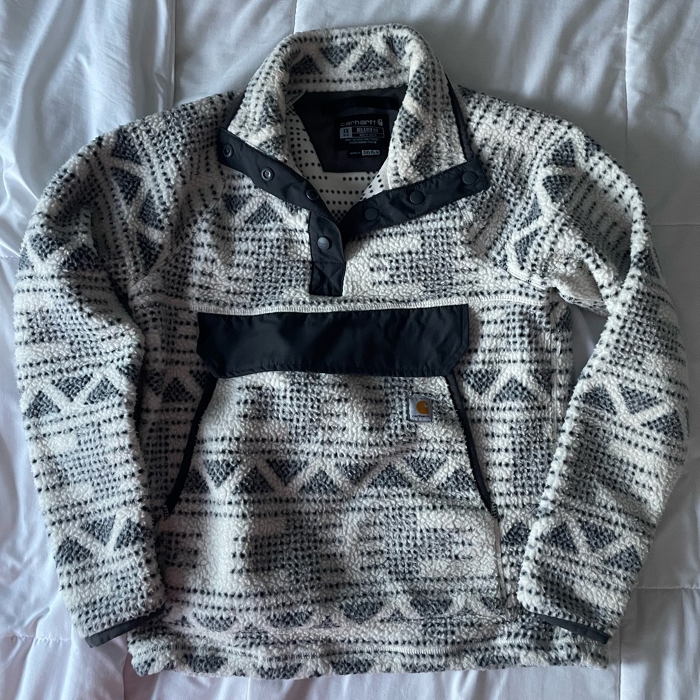 Carhartt Relaxed Fit Fleece Quarter-Snap Pullover for Ladies